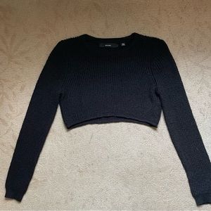 Vero Moda Knit Crop Sweater Black (Size L)